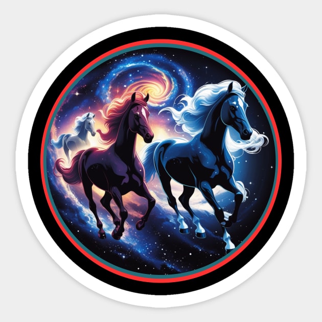 Cosmic Horses Sticker by BA
